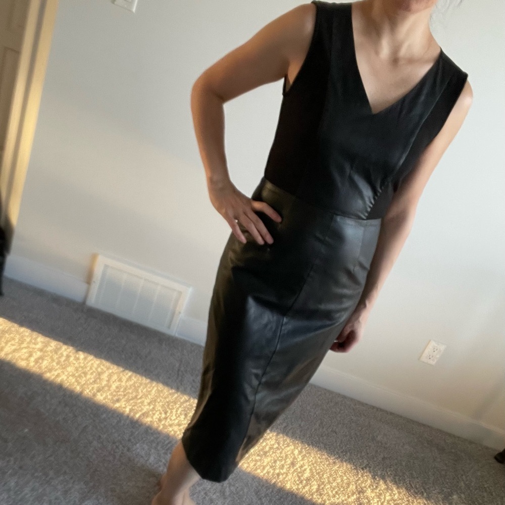 PU leather dress